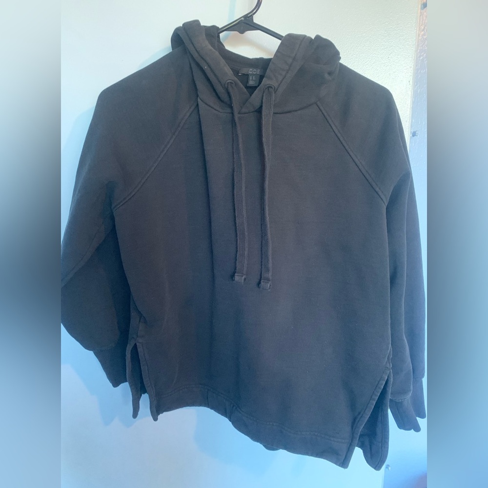 Cos relaxed hoodie black